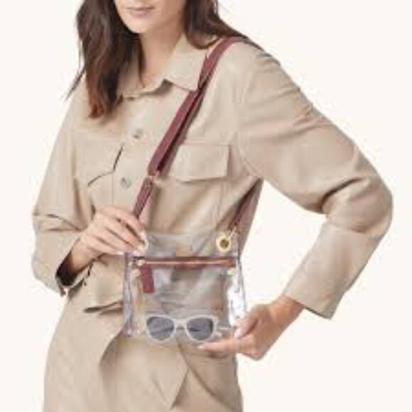 #104 NWT - Hammitt Tony Small Clear Clear/Brushed Gold One Size - Picture 3 of 6